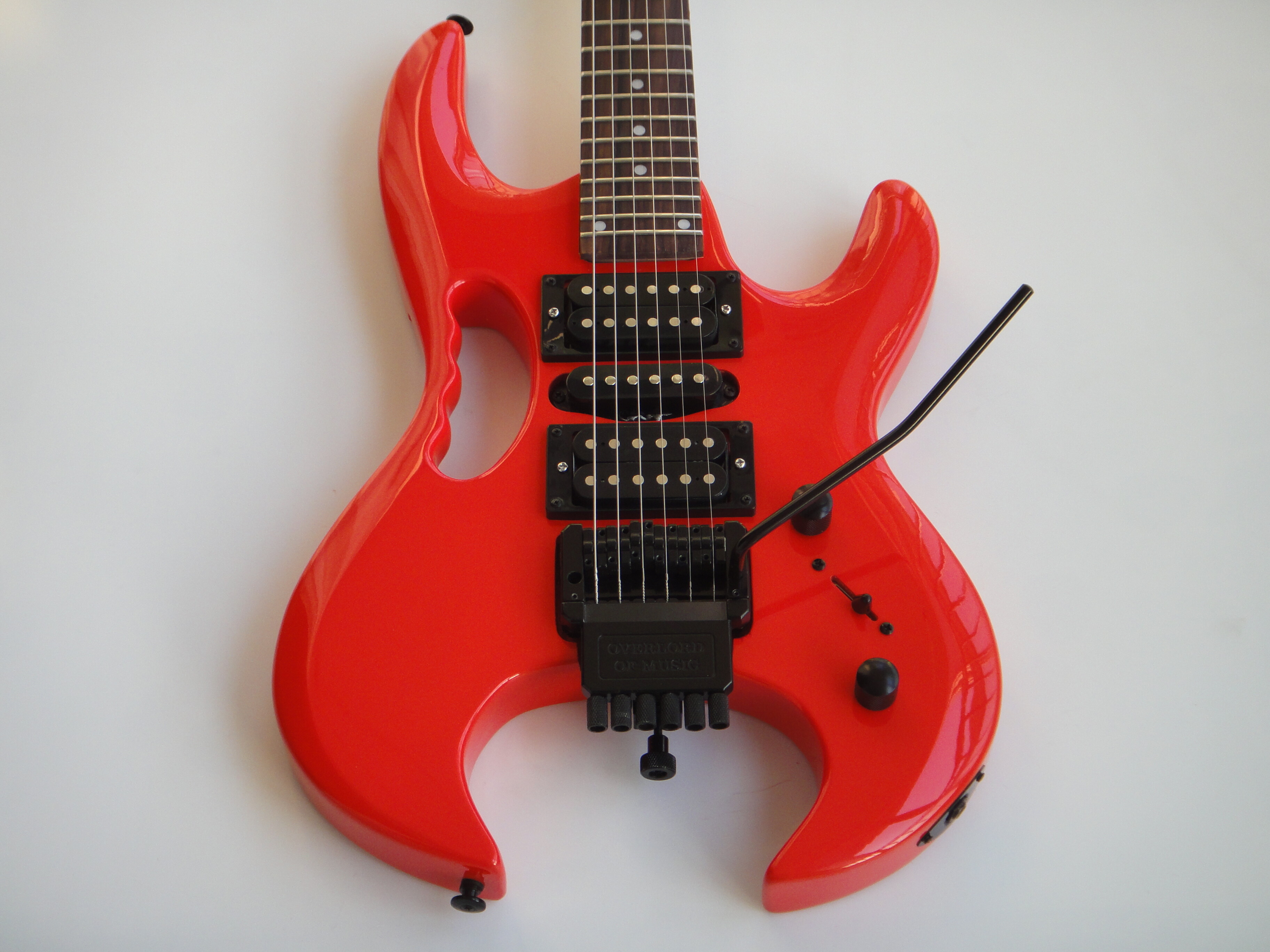 Afanti Customized Hsh Double Locking 6 String Blood Red Headless Electric Guitar