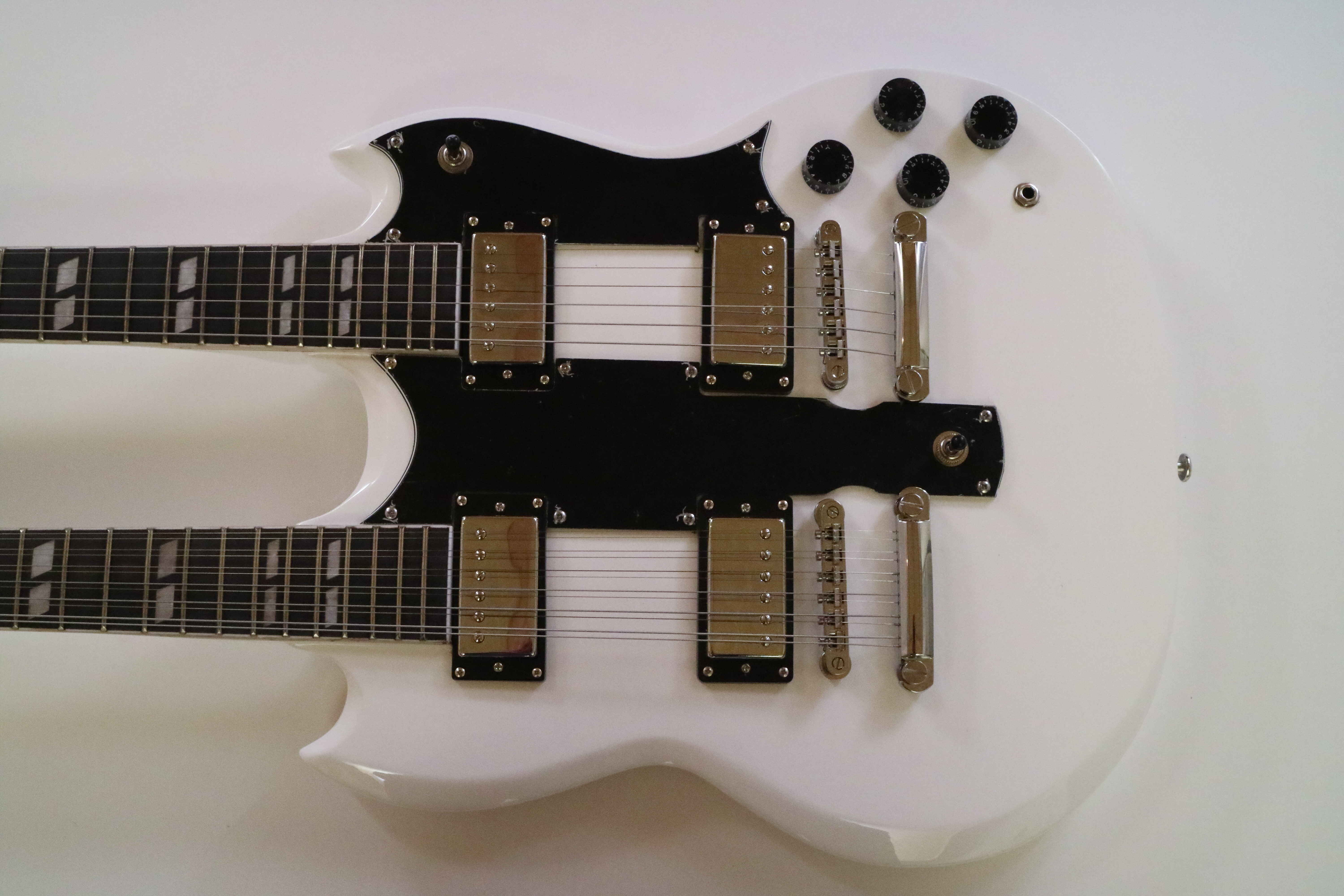 Afanti Sg Style Basswood Body Maple Neck Double Neck Electric Guitar