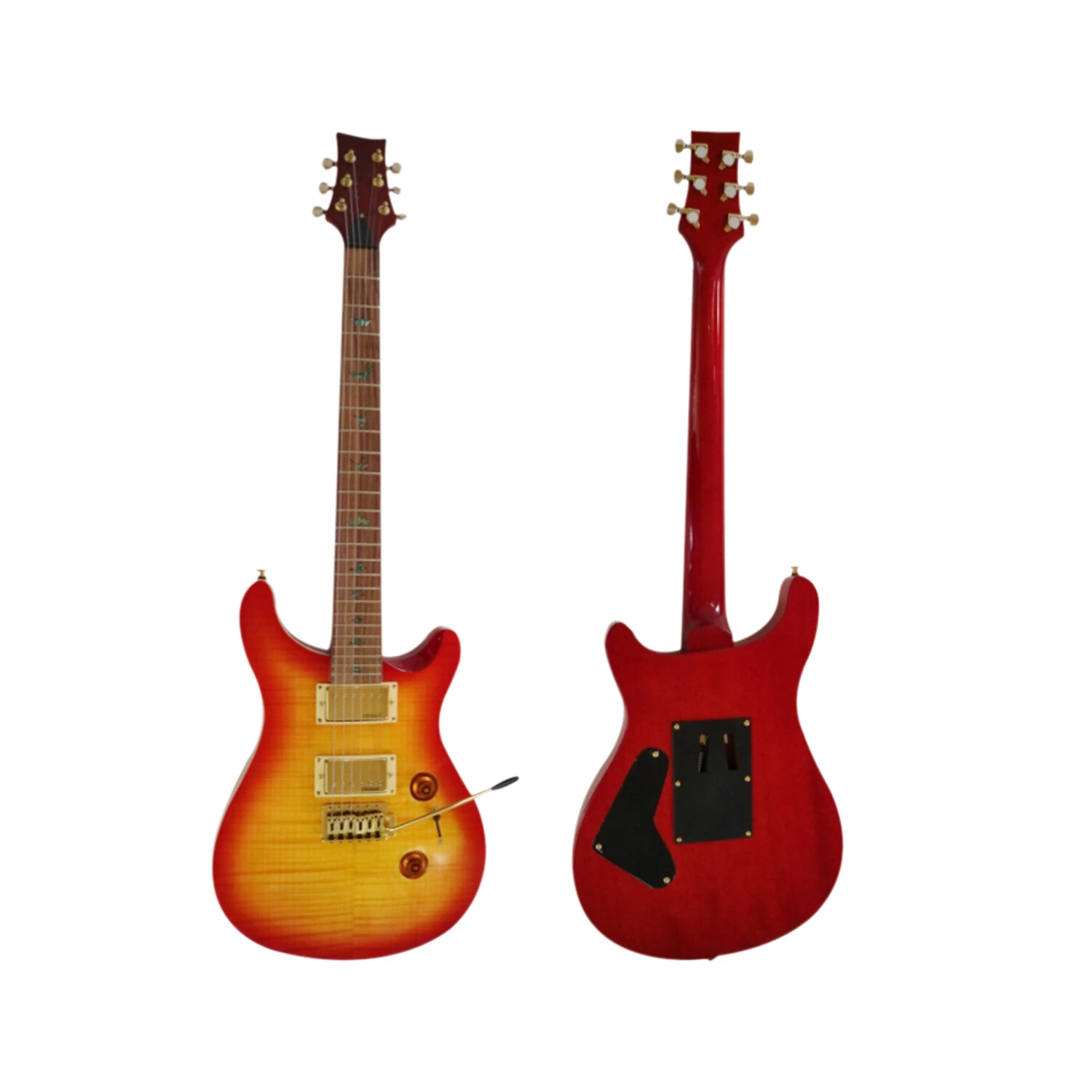 Afanti Mahogany Body with Flamed Maple Veneer Pr Style Electric Guitar