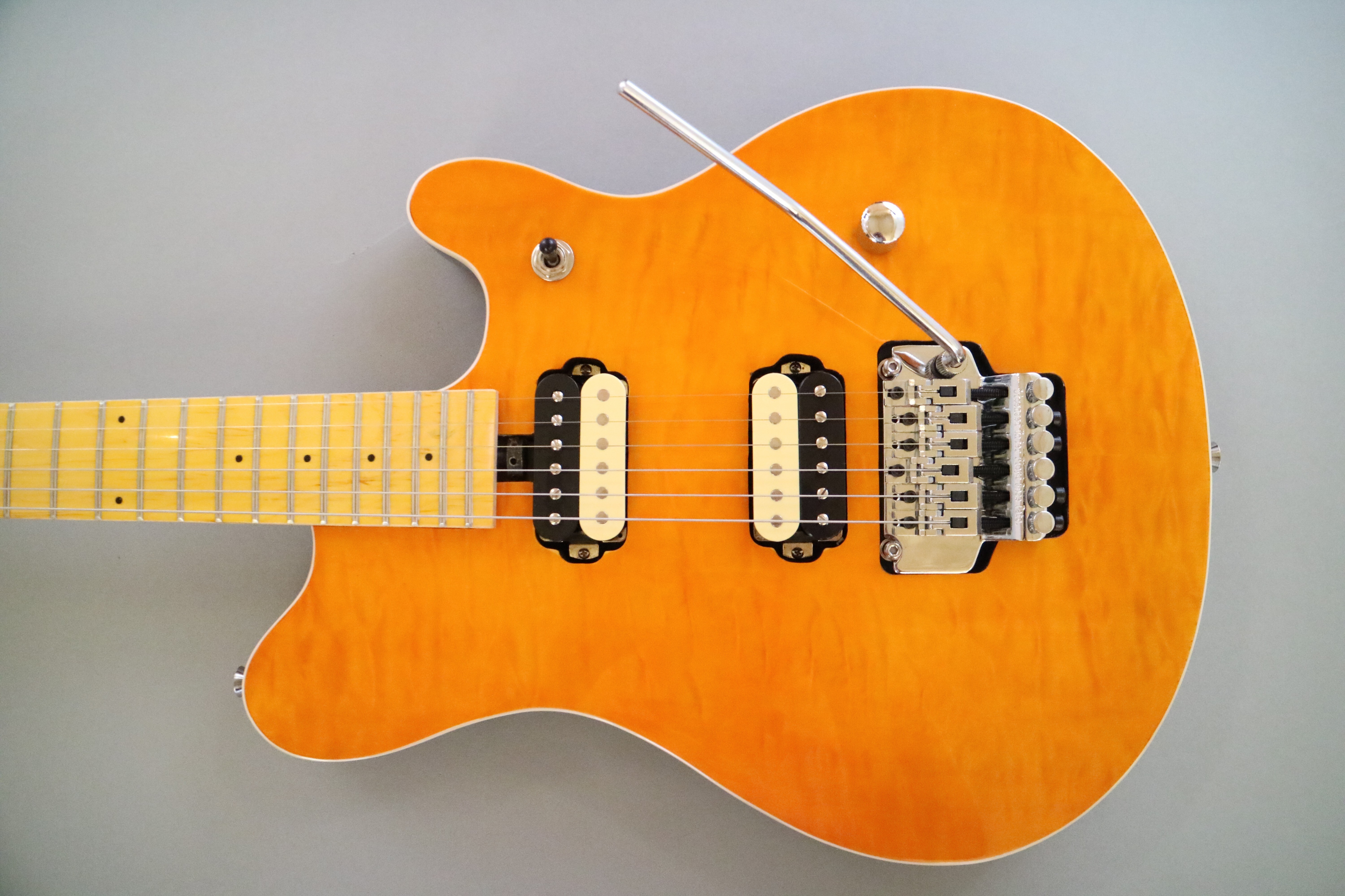 Afanti customized zebrawood pickup double locking tremolo bridge quilted maple electric guitar