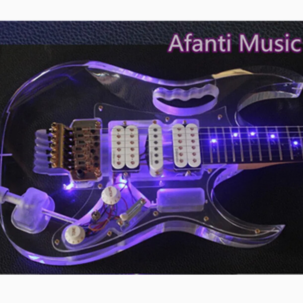 Afanti Music / Acrylic LED Jem Electric Guitar 