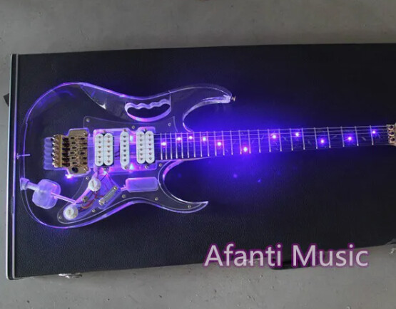 Afanti Music / Acrylic LED Jem Electric Guitar 