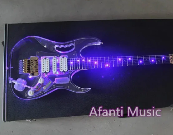 Afanti Music / Acrylic LED Jem Electric Guitar 