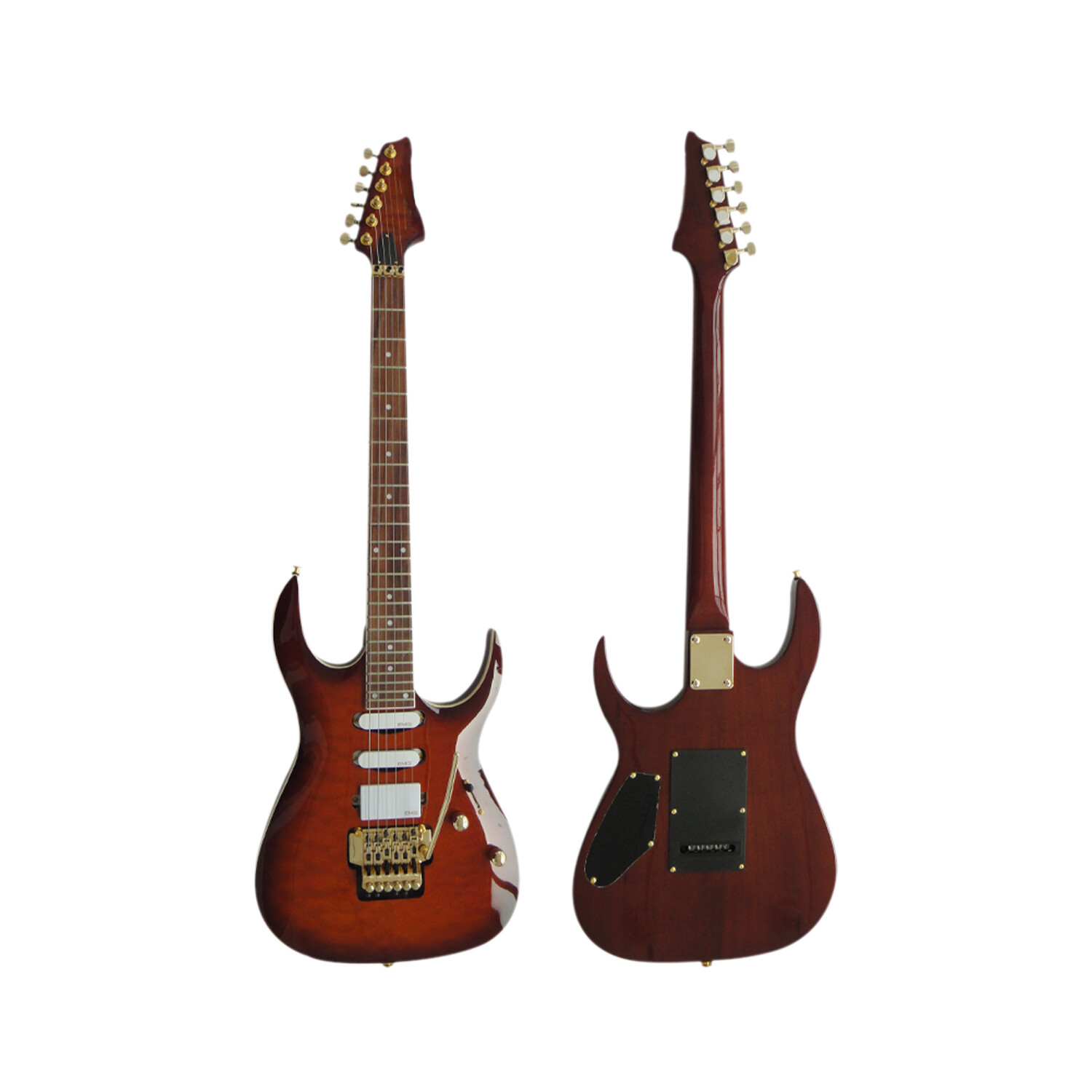 Afanti Mahogany Body with Brown Quilted Maple Veneer Electric Guitar Afanti Mahogany Body with Brown Quilted Maple Veneer Electric Guitar