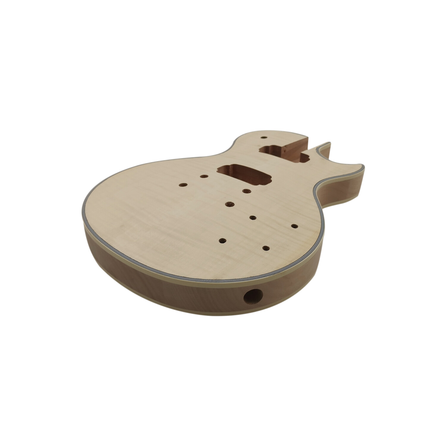 Afanti unfinished mahogany LP guitar body with flamed maple veneer