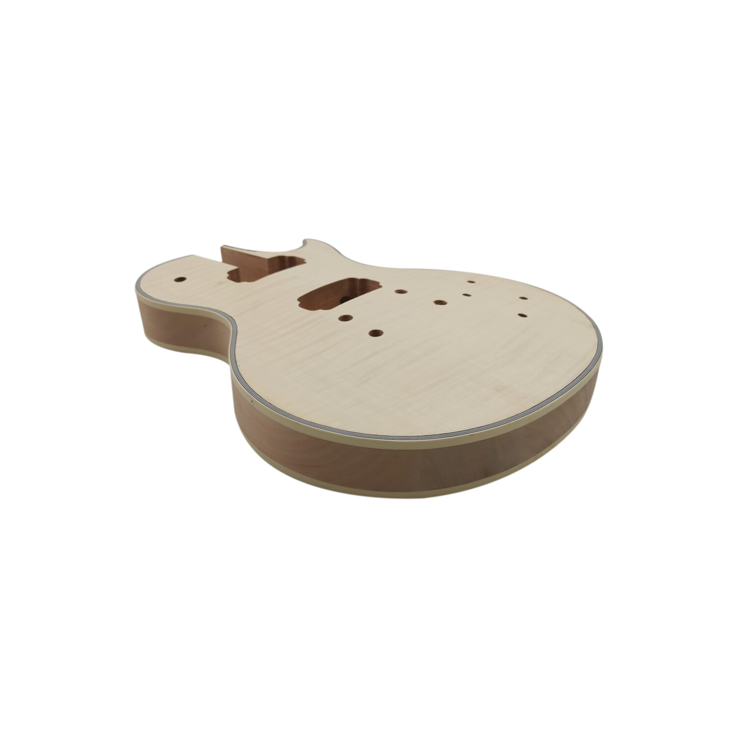 Afanti unfinished mahogany LP guitar body with flamed maple veneer