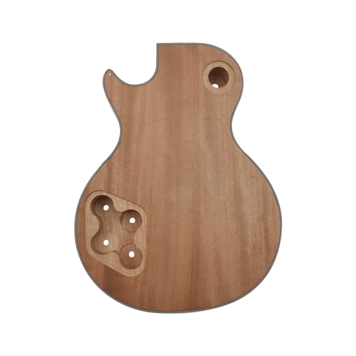 Afanti unfinished mahogany LP guitar body with quilted maple veneer