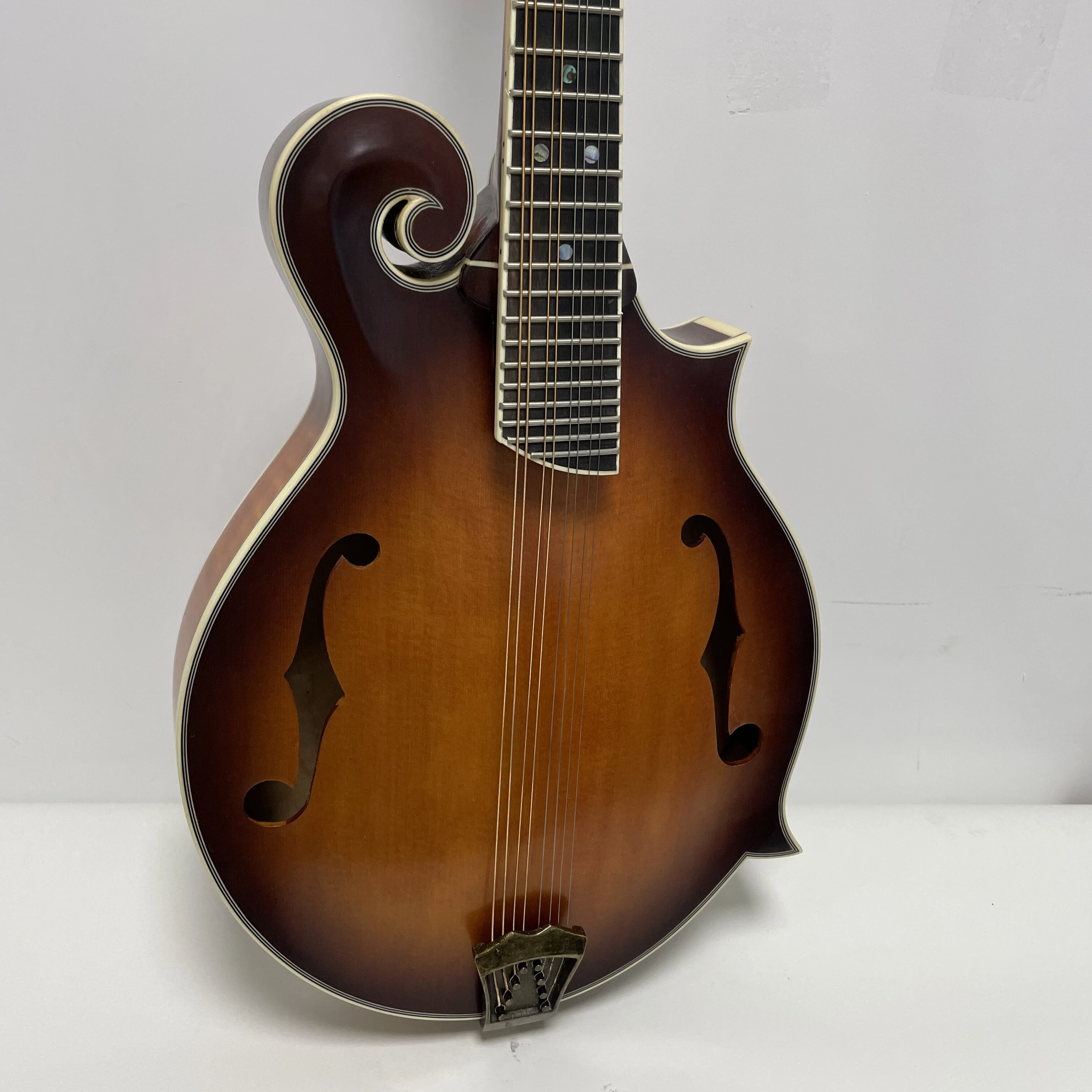 East Luthier Hand made all solid 3A wood Sunburst F style Mandolin Guitar
