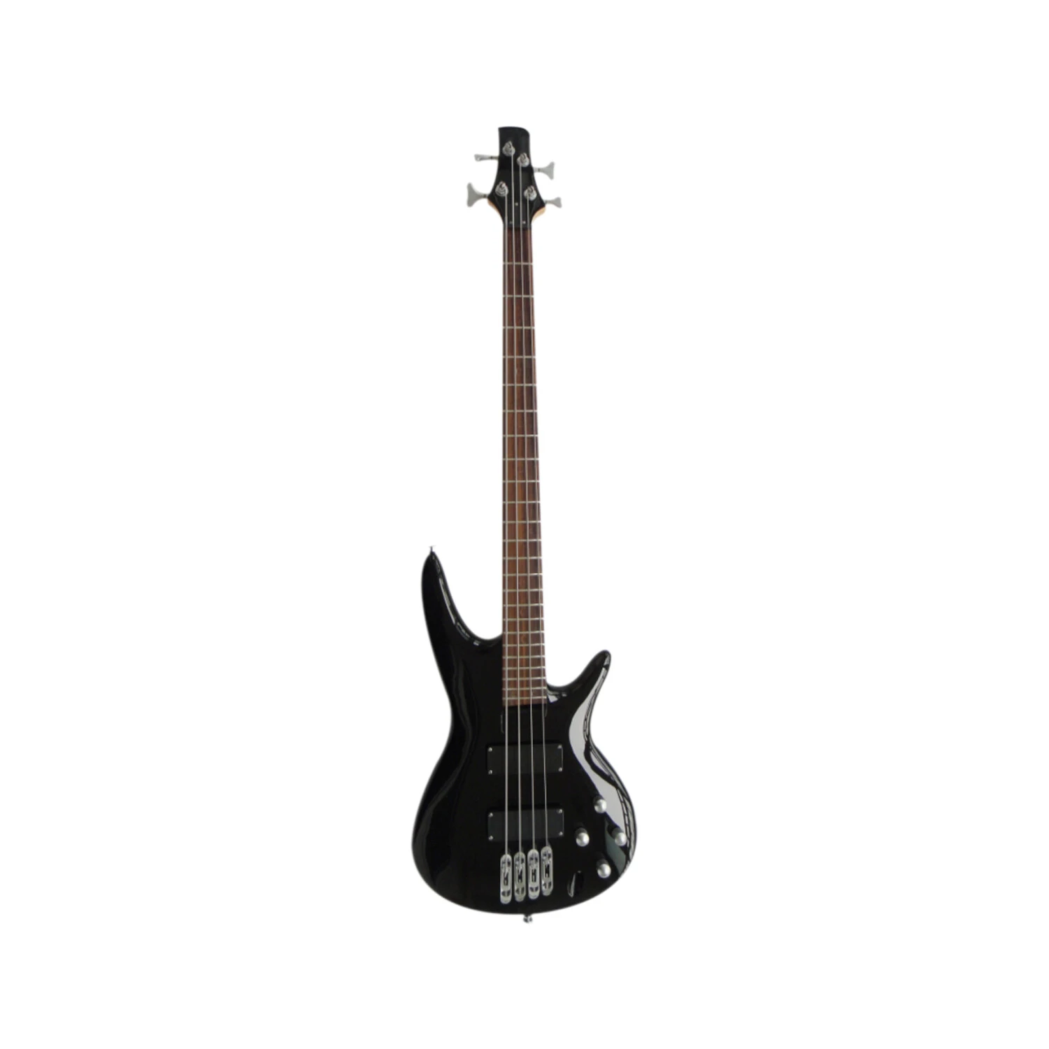 Afanti Mahogany Body Maple Neck Black 4 String Bass Guitar
