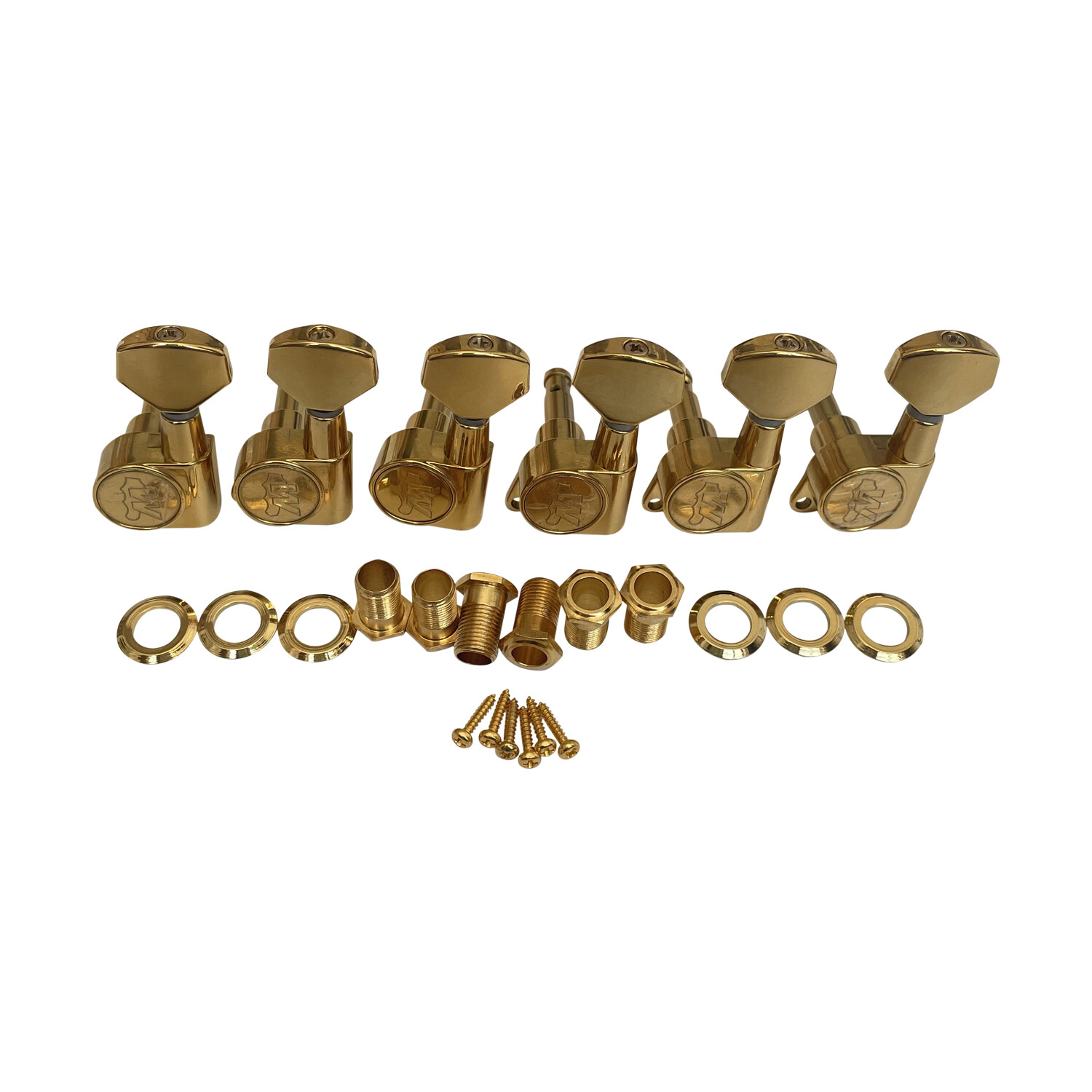 Afanti 6L-In-Line Gold Guitar Tuning Pegs Acoustic Electric Guitar Afanti 6L-In-Line Gold Guitar Tuning Pegs Acoustic Electric Guitar