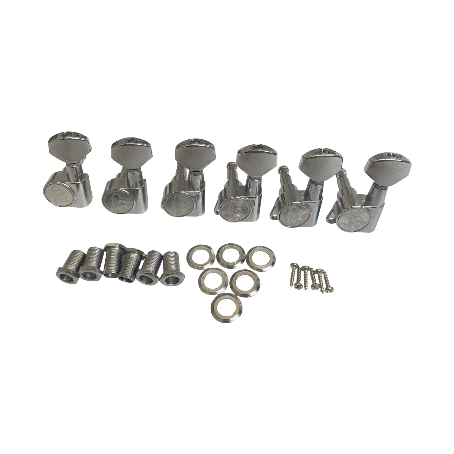 Afanti 6L-In-Line Chrome Electric Guitar Tuning Machine Heads Afanti 6L-In-Line Chrome Electric Guitar Tuning Machine Heads