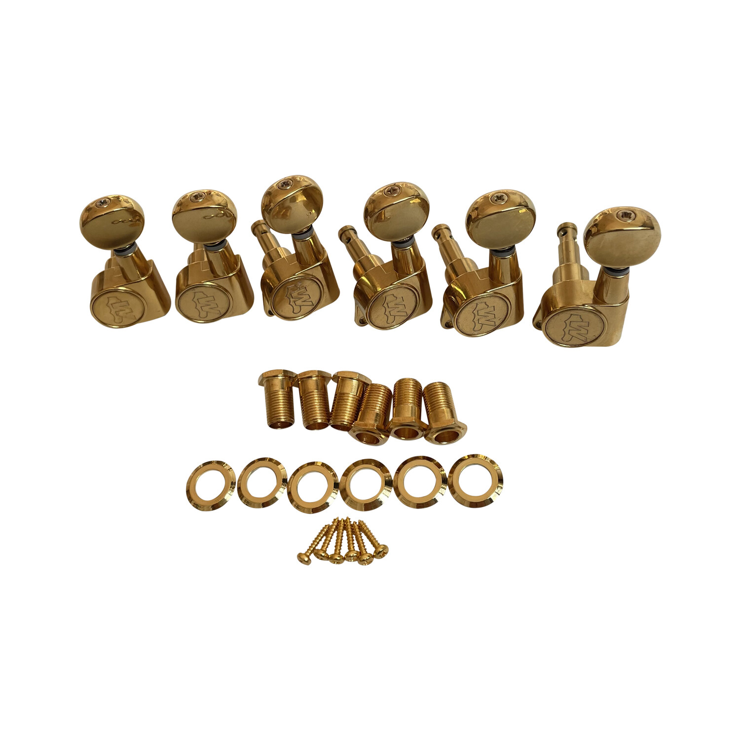 Afanti 6L Inline Gold Guitar Tuner for 10mm Machine Head Holes Electric Guitars Afanti 6L Inline Gold Guitar Tuner for 10mm Machine Head Holes Electric Guitars