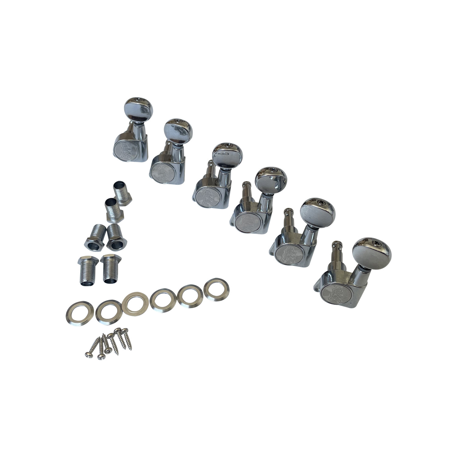 Afanti Sealed 6L Inline Chrome Electric Guitar Tuning Key Pegs Afanti Sealed 6L Inline Chrome Electric Guitar Tuning Key Pegs