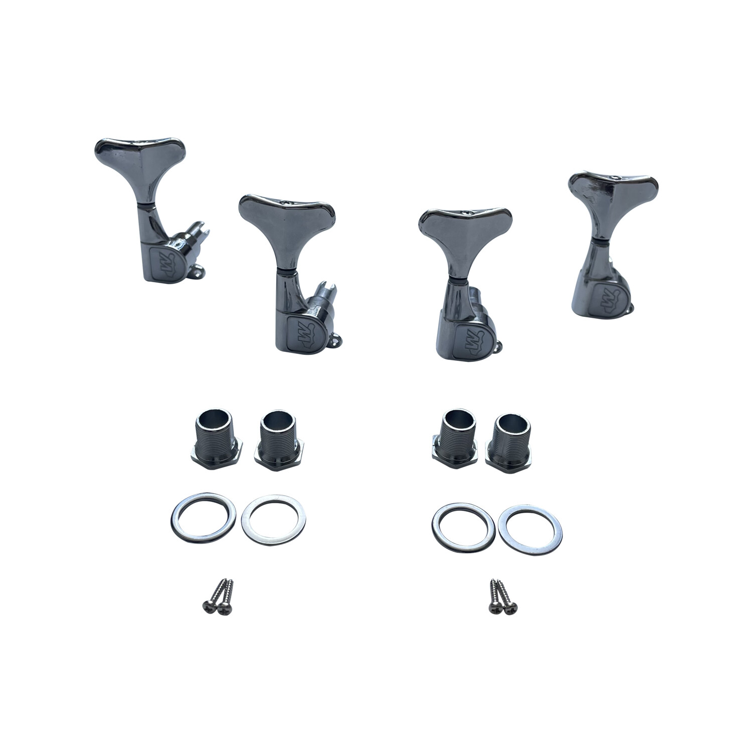 Afanti 4R Chrome Bass Guitar Tuners Tuning Pegs Keys