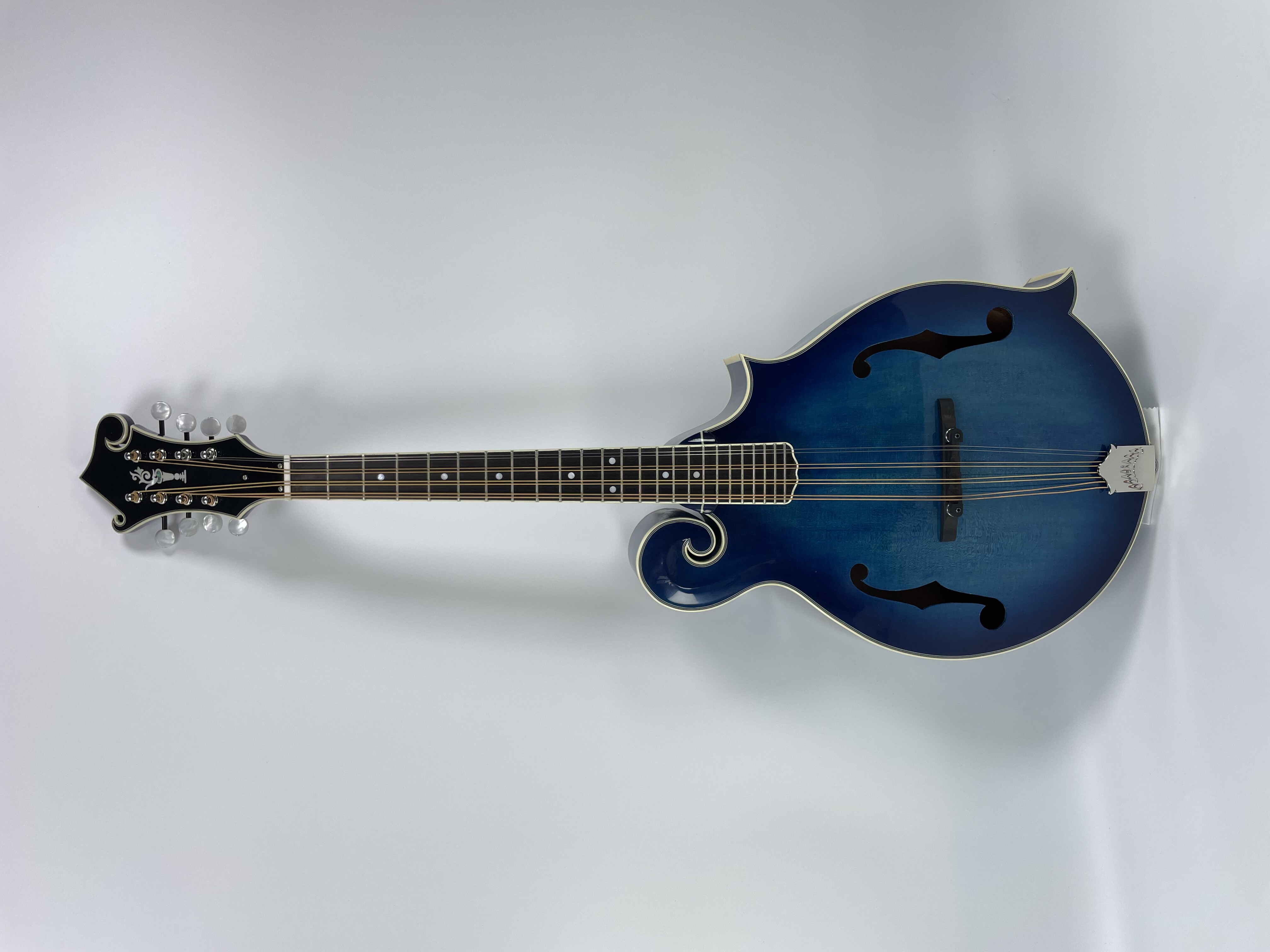 Afanti hand carved AA grade solid spruce top Blue Color Octave Mandolin