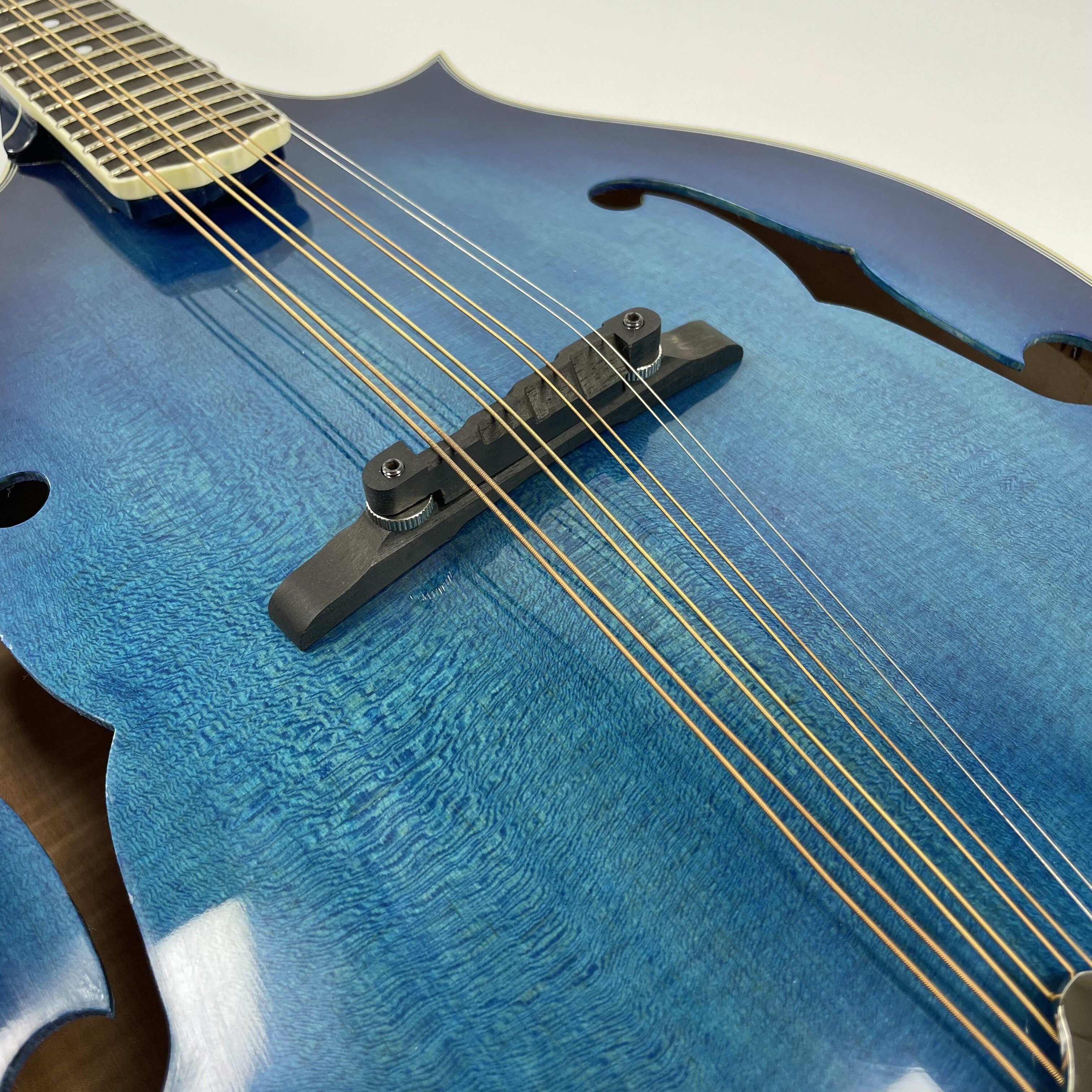 Afanti hand carved AA grade solid spruce top Blue Color Octave Mandolin