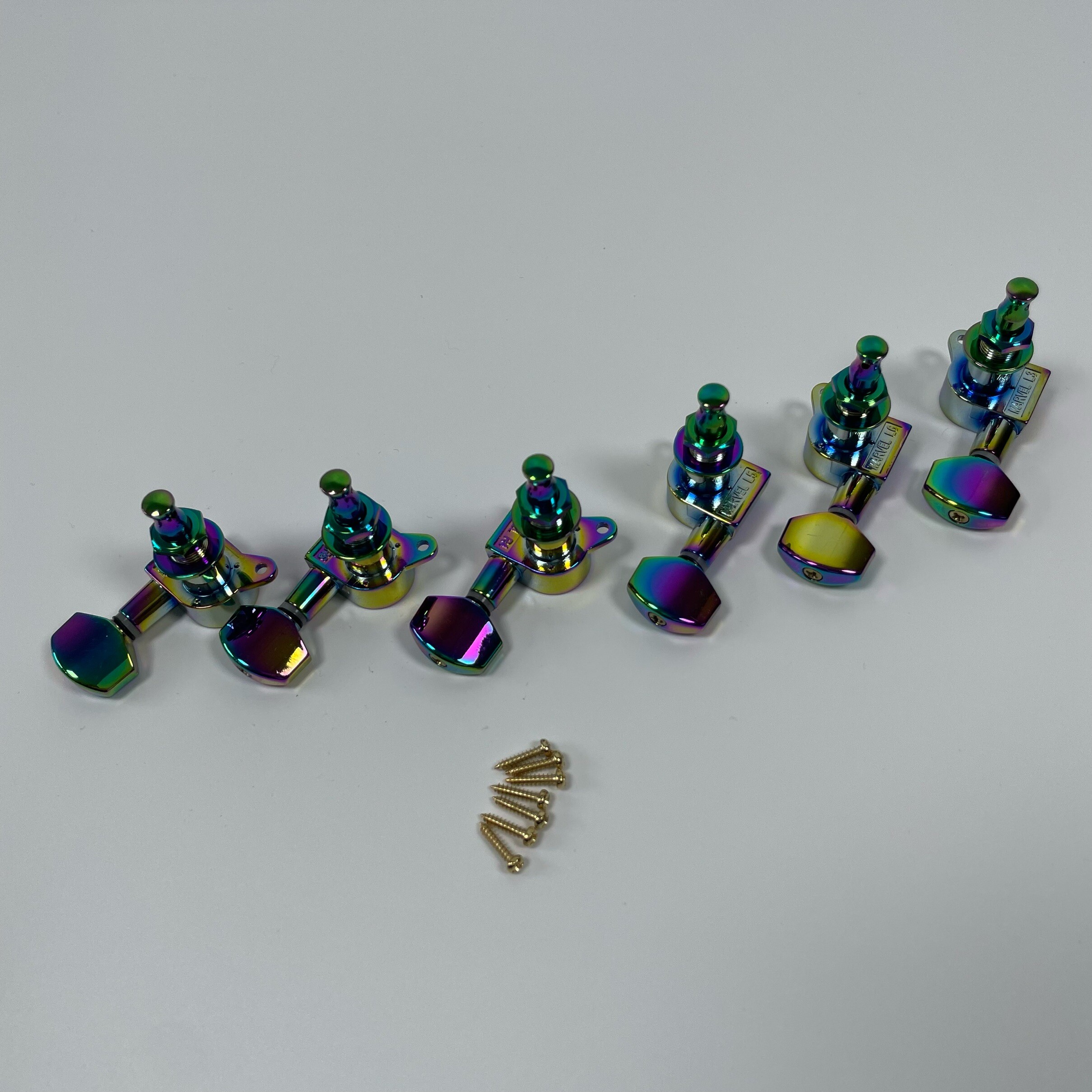 Titanium Rainbow 3L3R Sealed Electric Guitar Tuners for DIY Guitar Replacement Parts