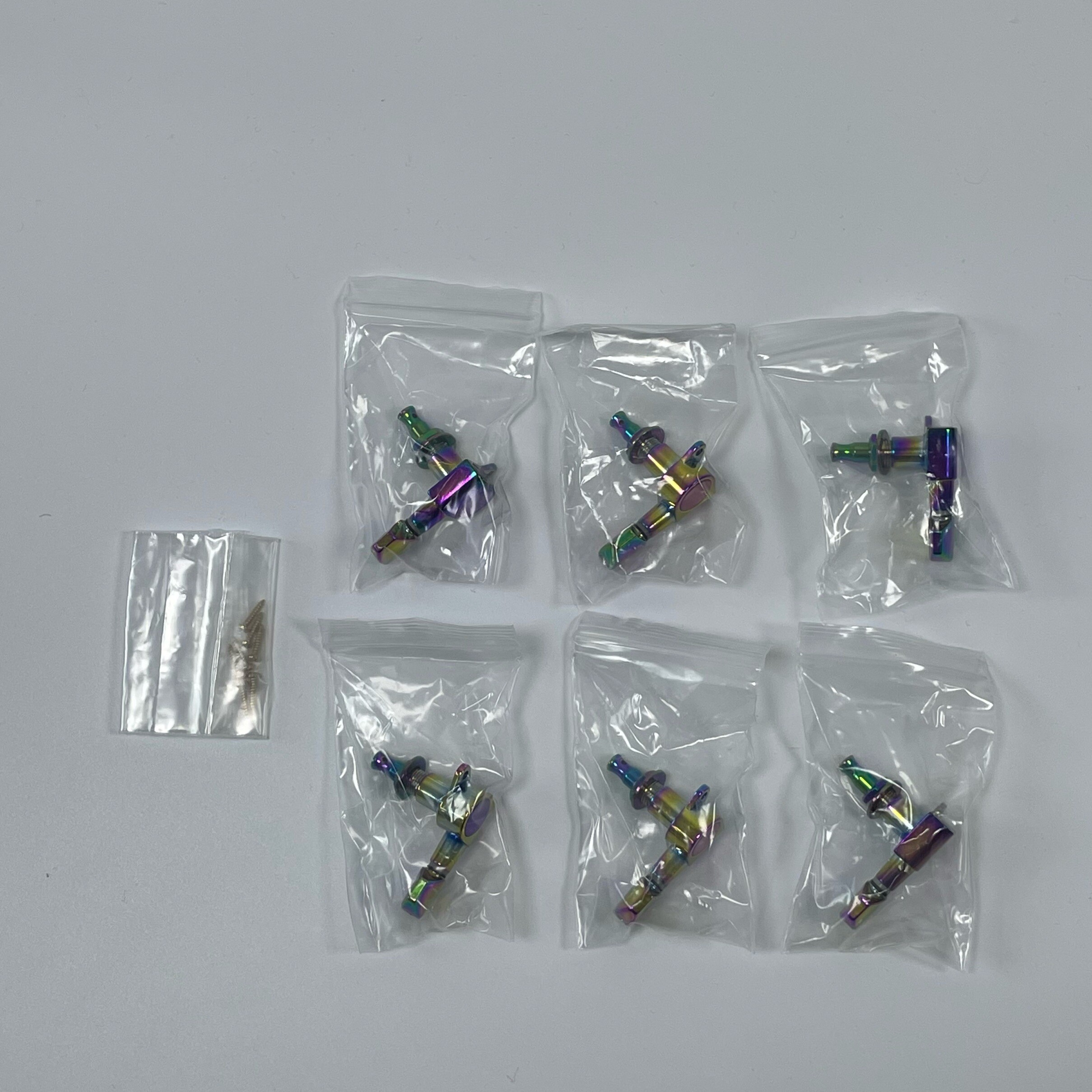 Titanium Rainbow 3L3R Sealed Electric Guitar Tuners for DIY Guitar Replacement Parts