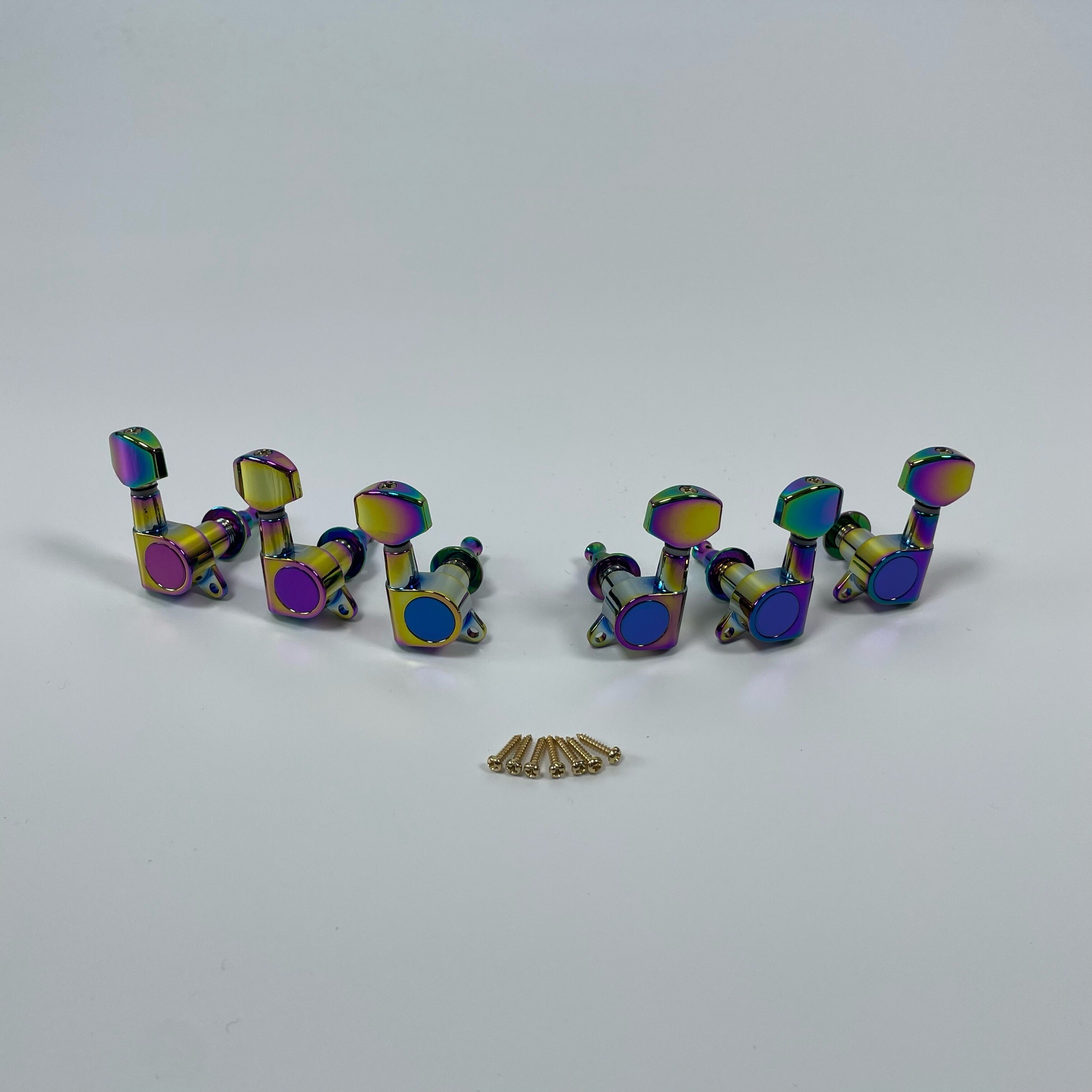 Titanium Rainbow 3L3R Sealed Electric Guitar Tuners for DIY Guitar Replacement Parts