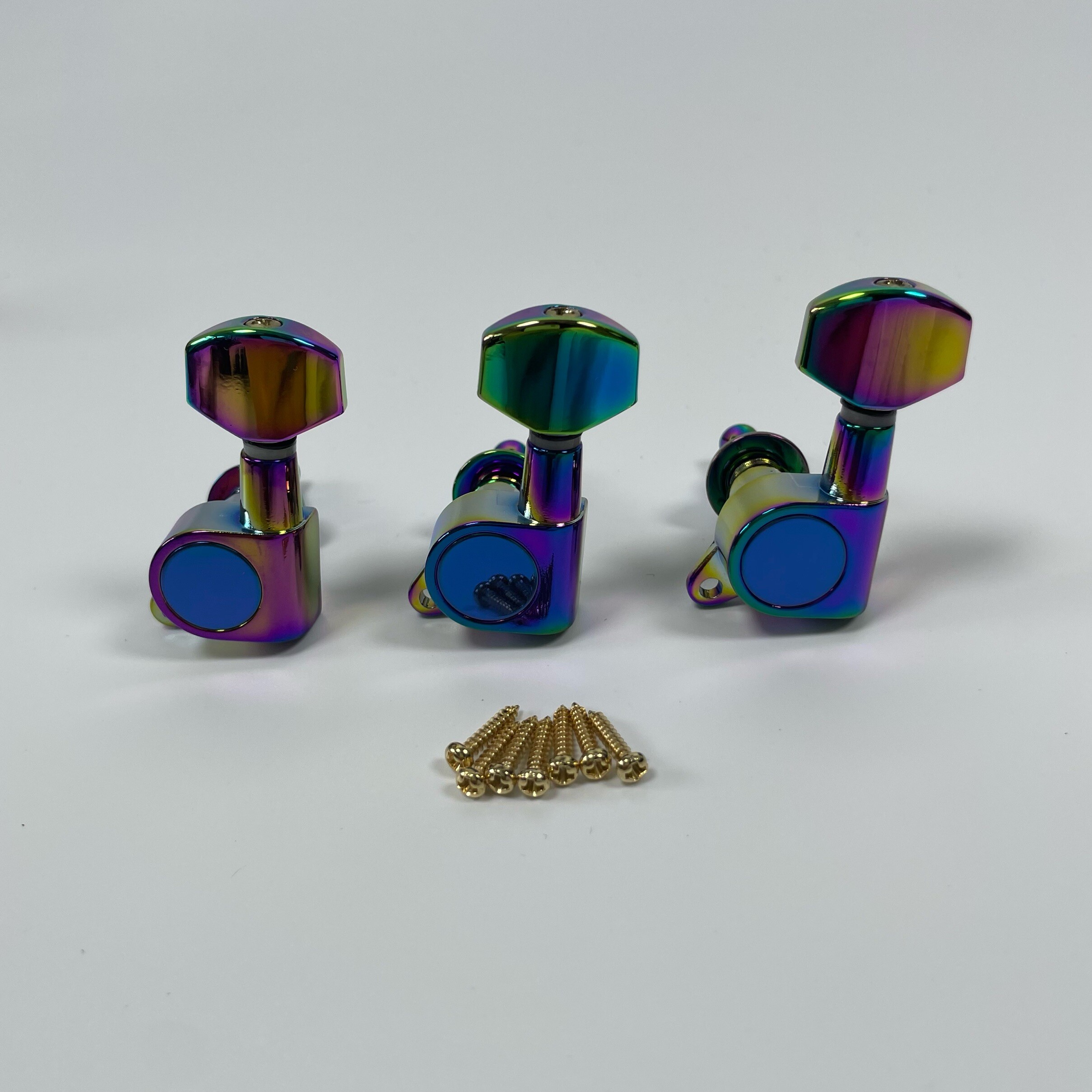 Titanium Rainbow 3L3R Sealed Electric Guitar Tuners for DIY Guitar Replacement Parts
