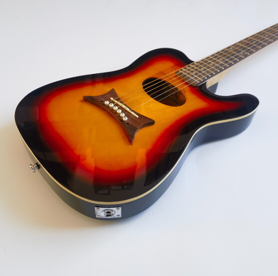 Afanti Semi-Hollow Body Rosewood Fingerboard with EQ Acoustic Electric Guitar