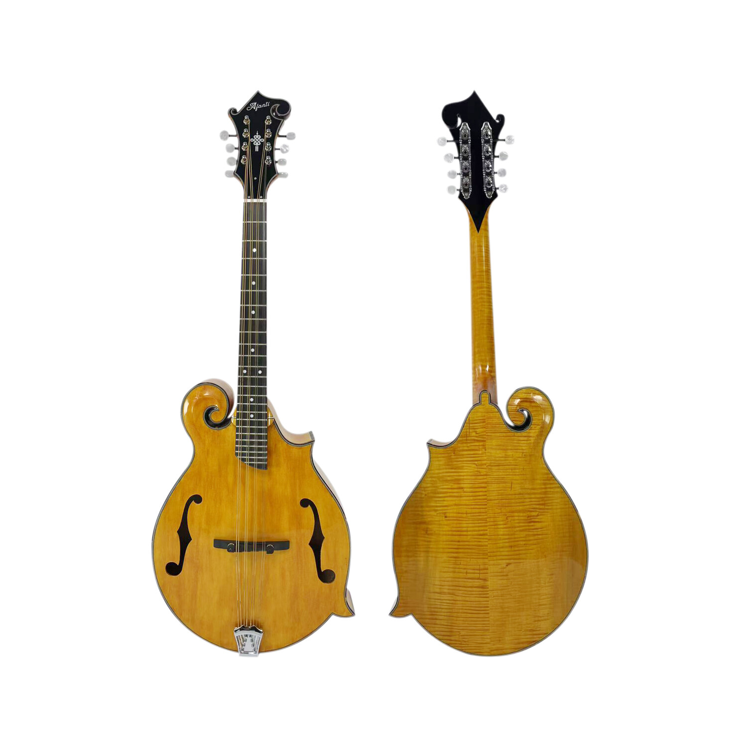 Afanti Handmade Solid Spruce Top Gold Rush Color F Style Octave Mandolin