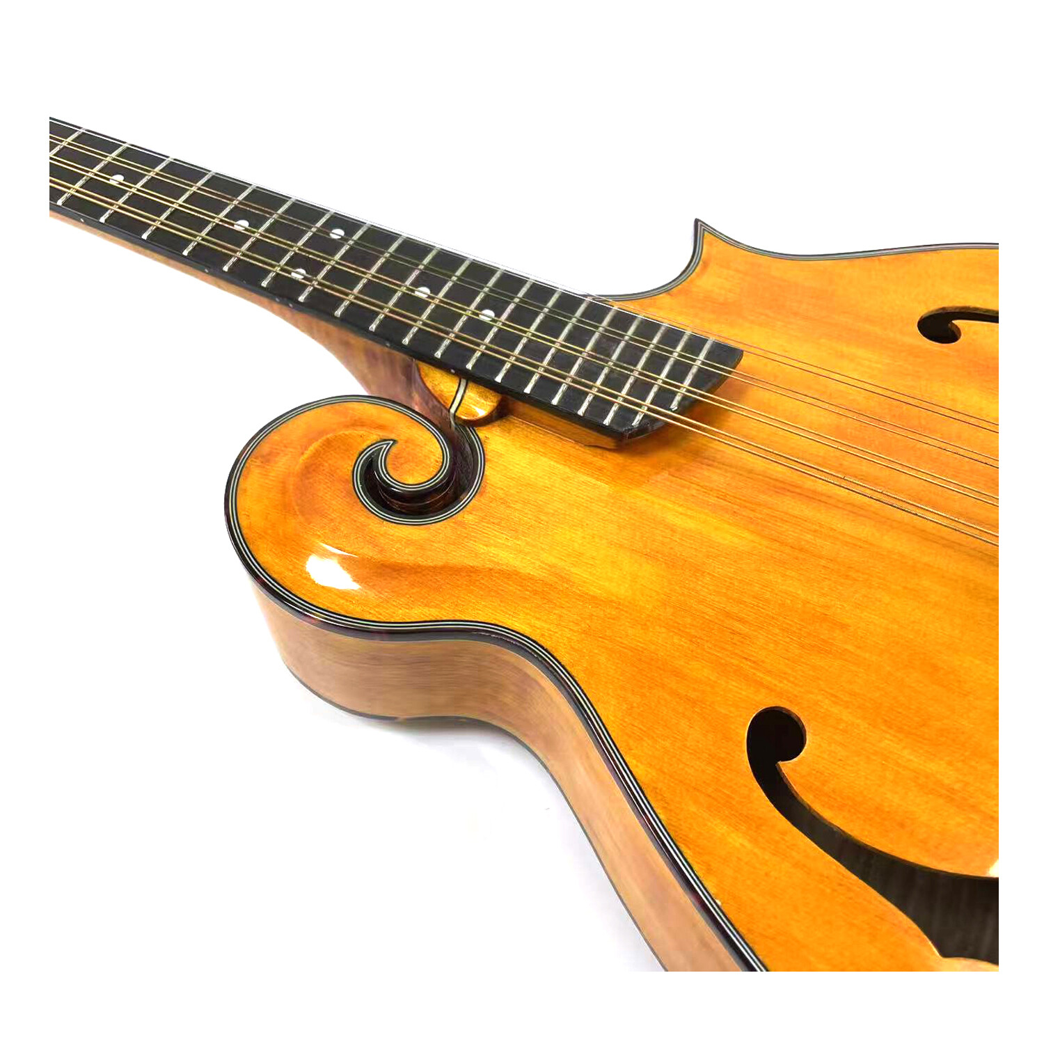 Afanti Handmade Solid Spruce Top Gold Rush Color F Style Octave Mandolin