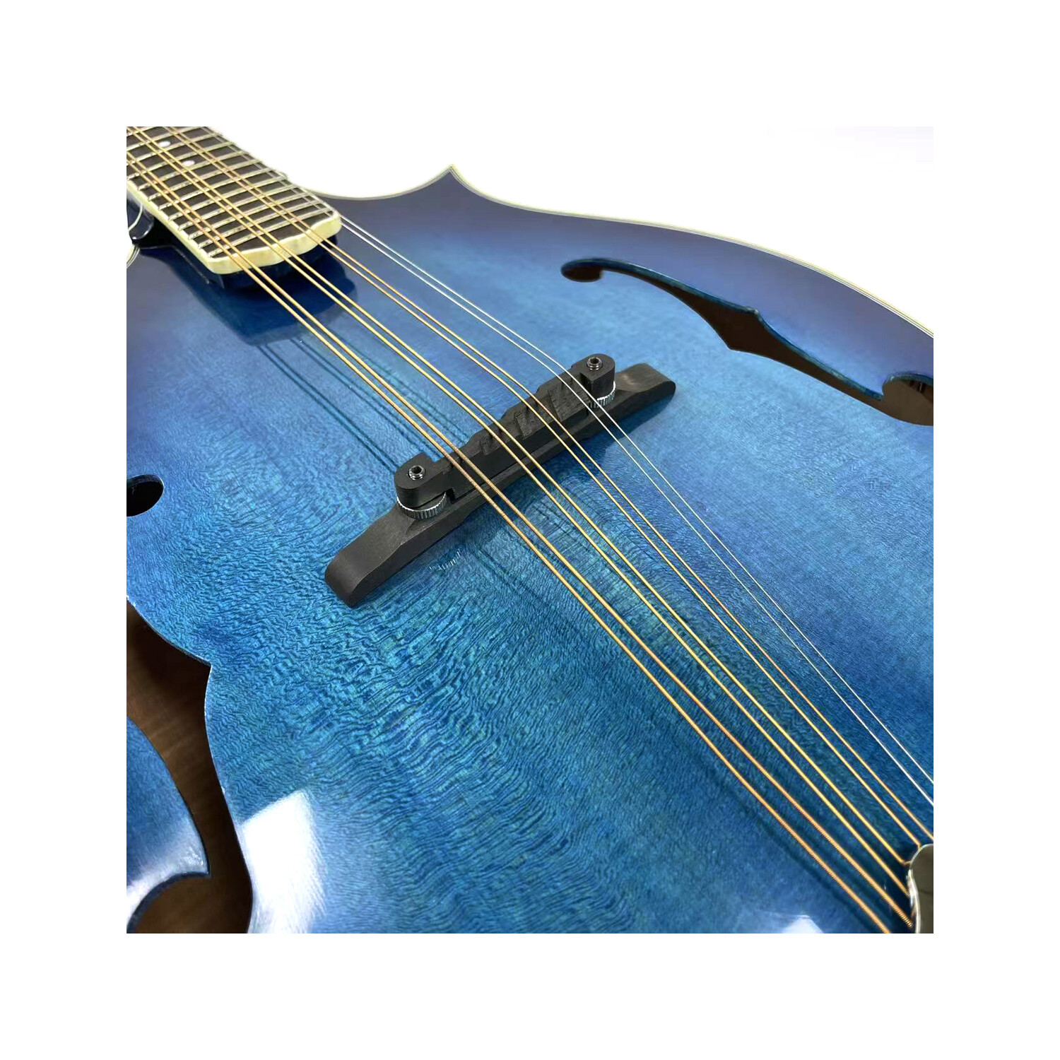 Afanti hand carved AA grade solid spruce top Blue Color Octave Mandolin