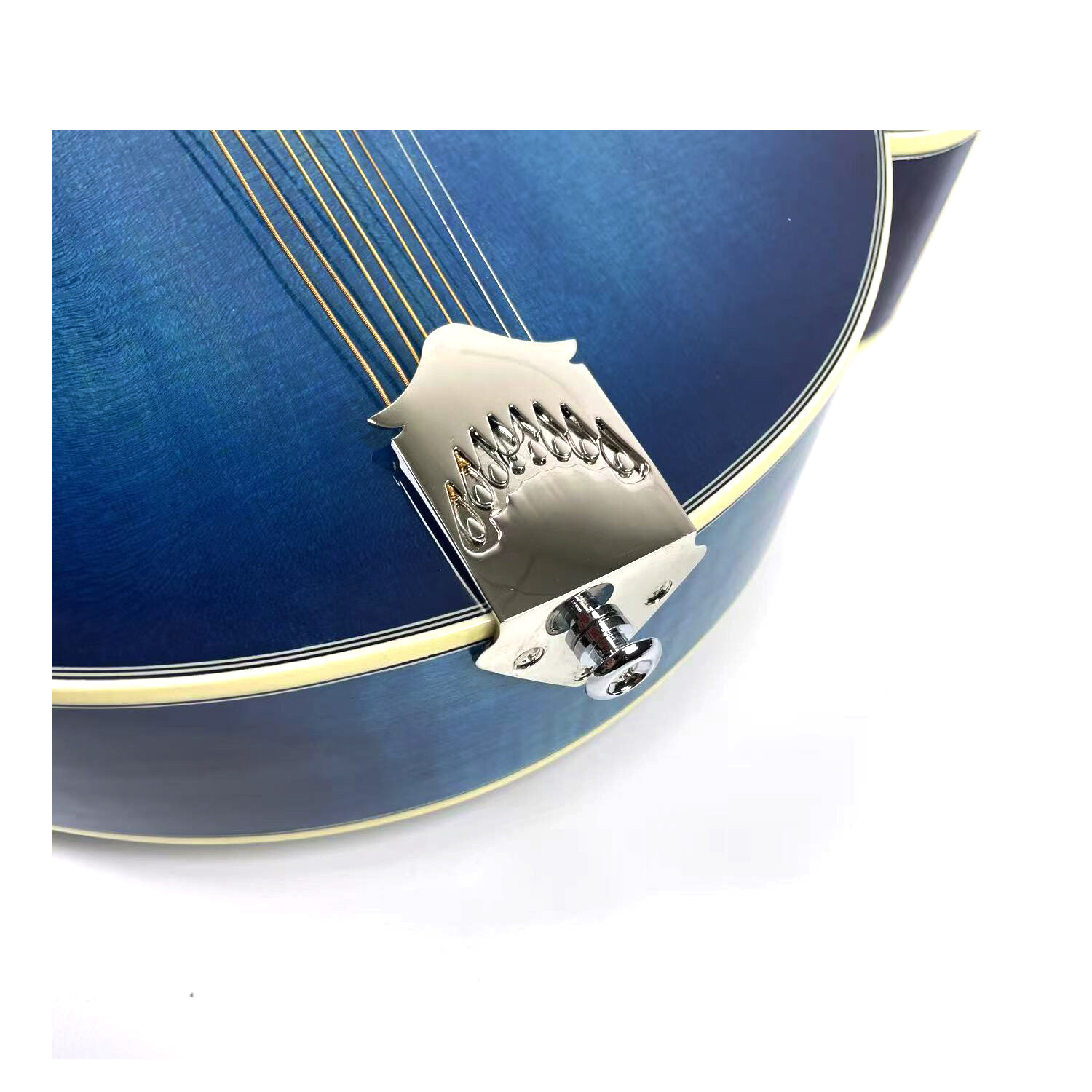 Afanti hand carved AA grade solid spruce top Blue Color Octave Mandolin