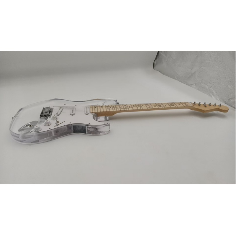 Afanti ST Model Maple Neck Acrylic LED Light Electric Guitar