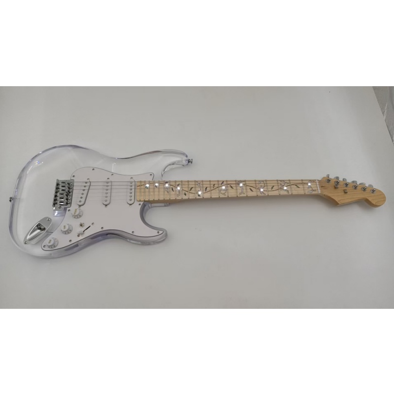 Afanti ST Model Maple Neck Acrylic LED Light Electric Guitar