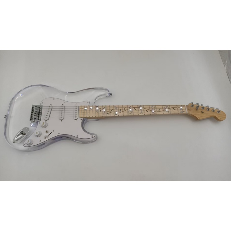 Afanti ST Model Maple Neck Acrylic LED Light Electric Guitar