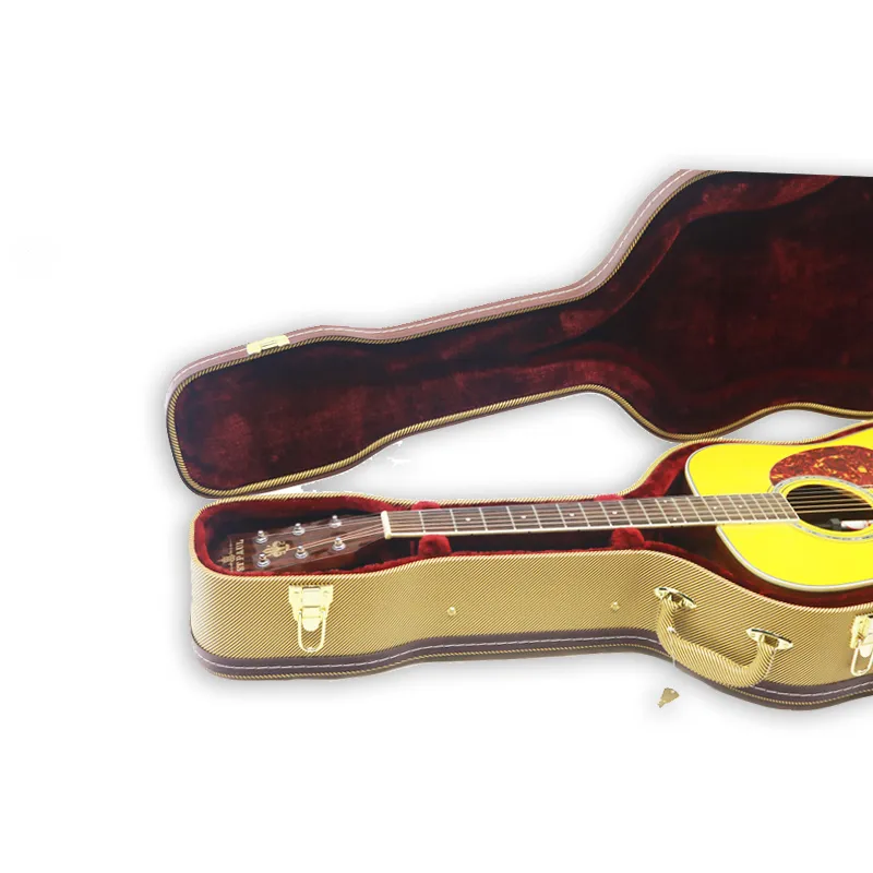 41'' Yellow Color Contoured Acoustic Guitar Hard Case