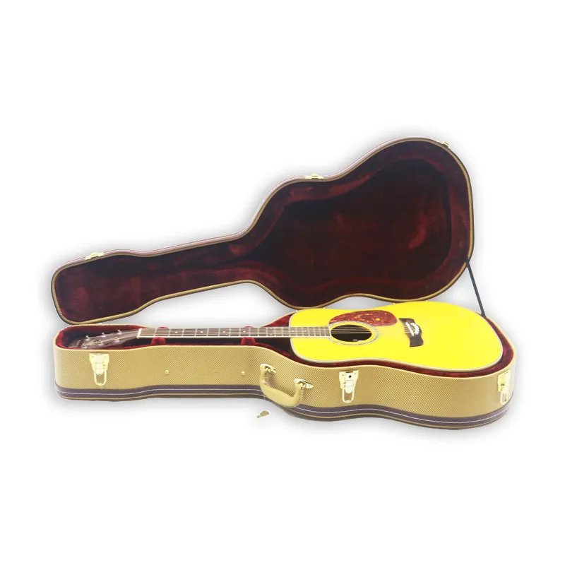 41'' Yellow Color Contoured Acoustic Guitar Hard Case