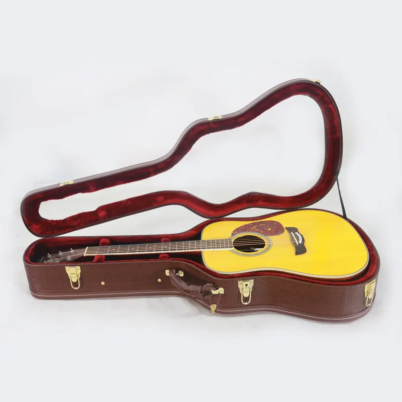41'' Red Color Transparent Acoustic Guitar Hard Case