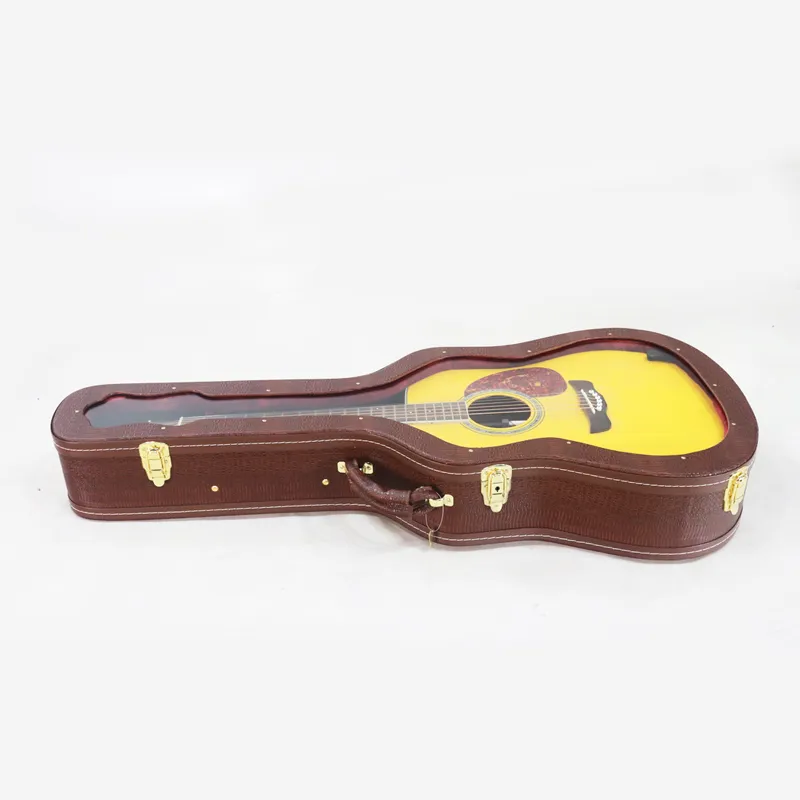 41'' Red Color Transparent Acoustic Guitar Hard Case