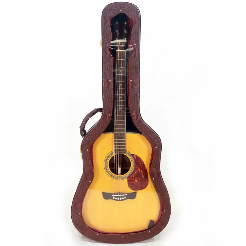 41'' Red Color Transparent Acoustic Guitar Hard Case