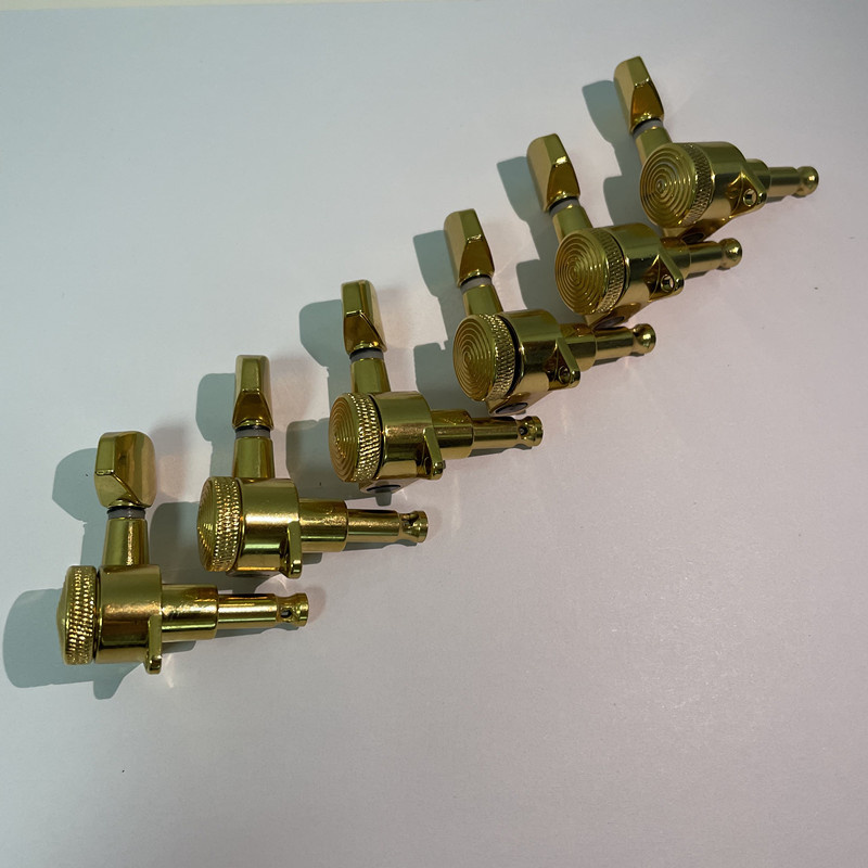 6 Inline Right Handed Gold Guitar Locking Tuning Machine Head
