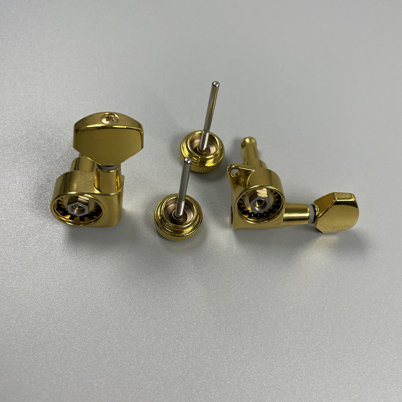 6 Inline Left Handed Gold Guitar Locking Tuning Machine Head