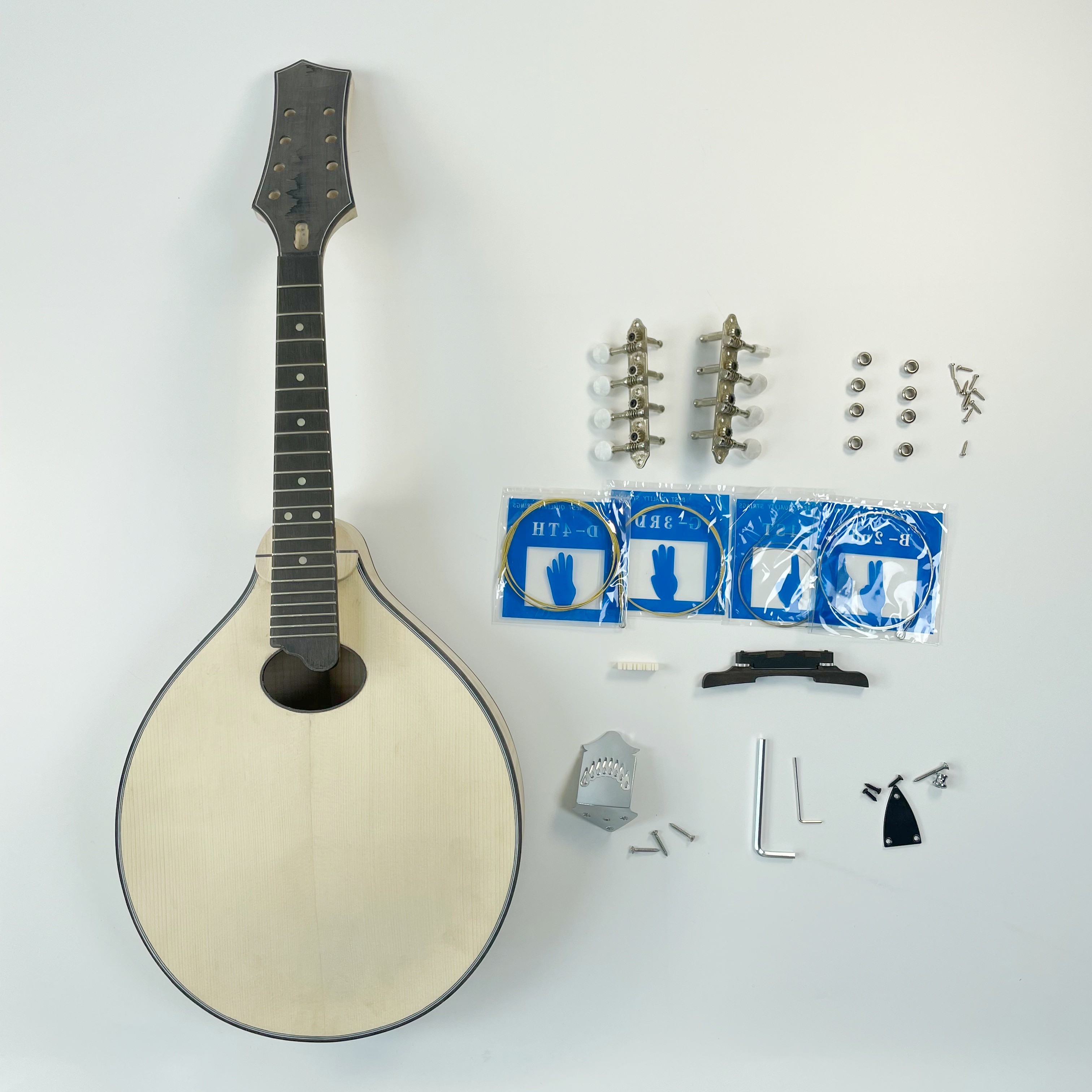 Afanti Solid Spruce Top A Style Mandolin Kit