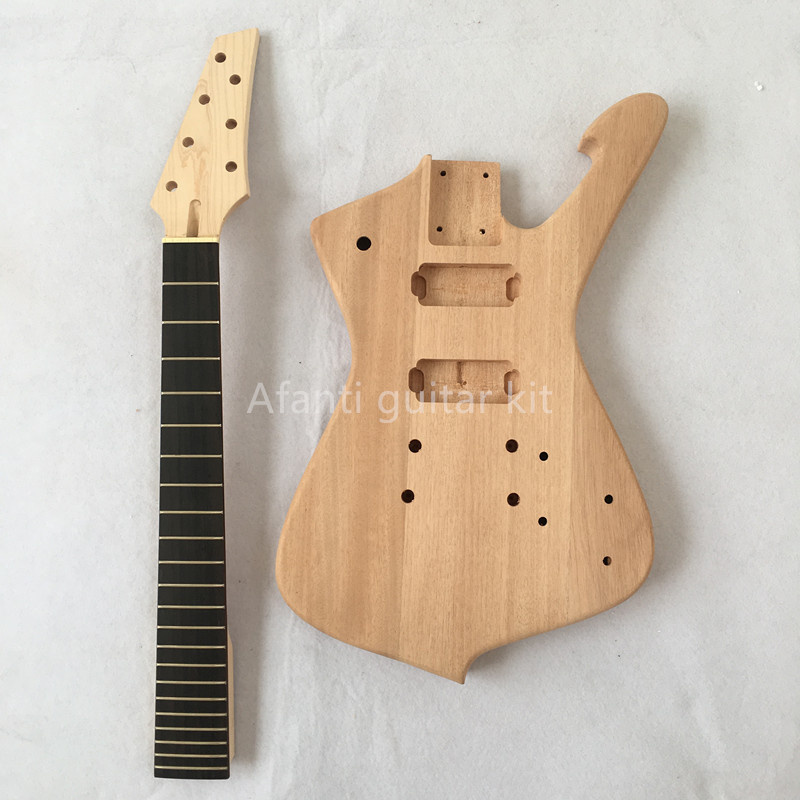 Afanti Build Your Own Solid Body Ebony Fingerboard DIY Electric Guitar Kit