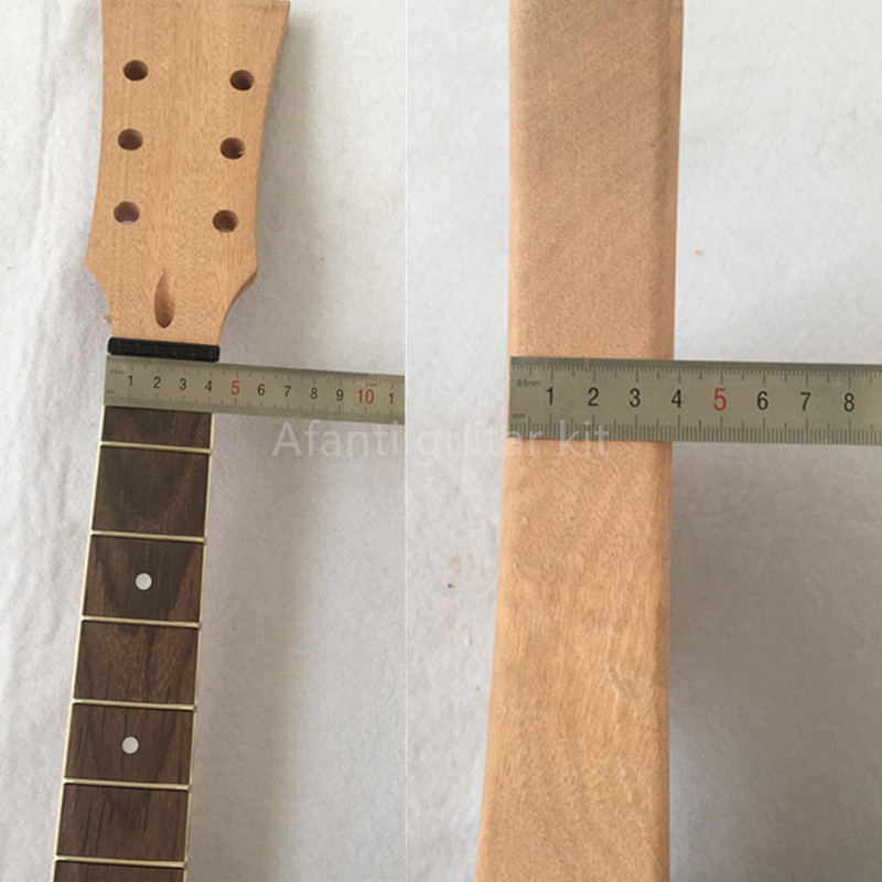 Afanti Unfinished Mahogany Body Tom Bridge DIY Electric Guitar Kit