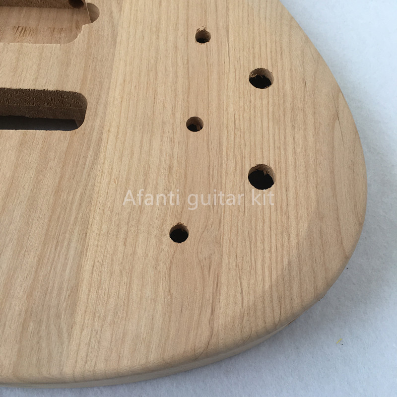 Afanti Unfinished Alder Body Tremolo Bridge DIY Electric Guitar Kit