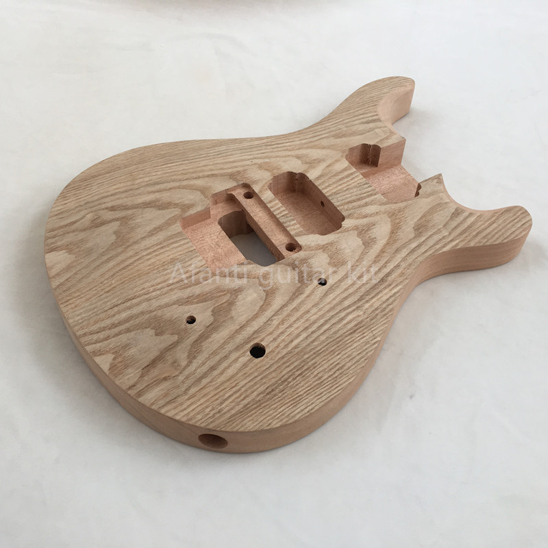 Afanti Mahogany Body with Ash Veneer Left Handed DIY Electric Guitar Kit