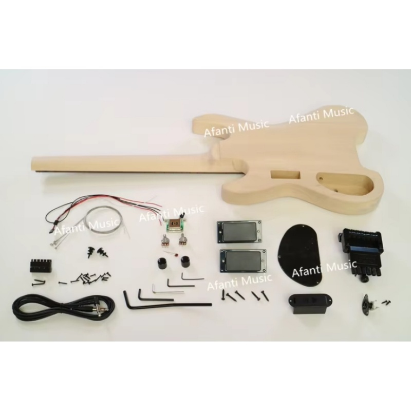 Afanti Basswood Body Maple Neck DIY Headless Electric Guitar Kit