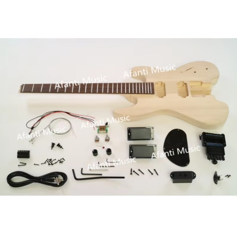 Afanti Basswood Body Maple Neck DIY Headless Electric Guitar Kit