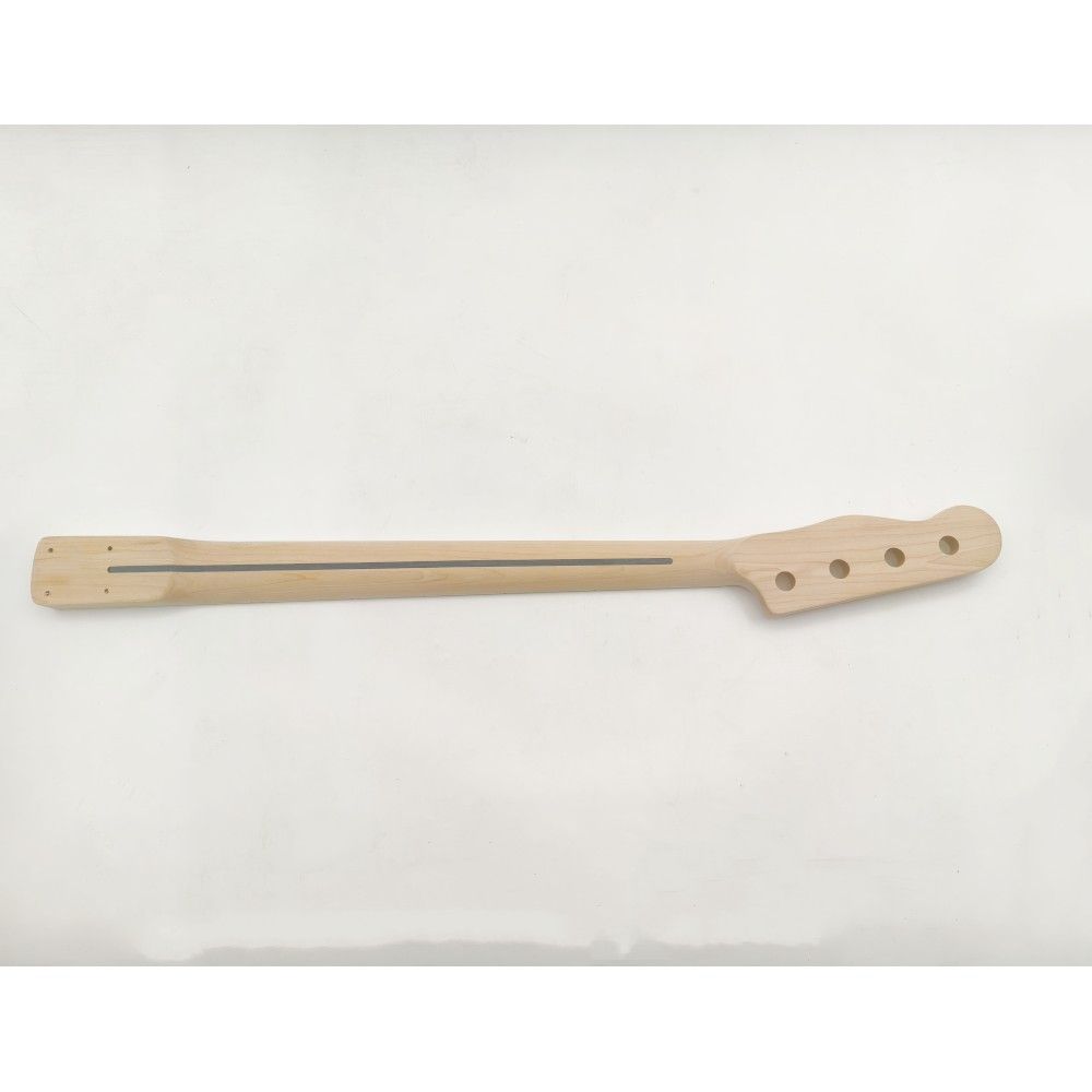 Basswood-T Style Bass Guitar Kit with Maple Neck and Skunk Stripe