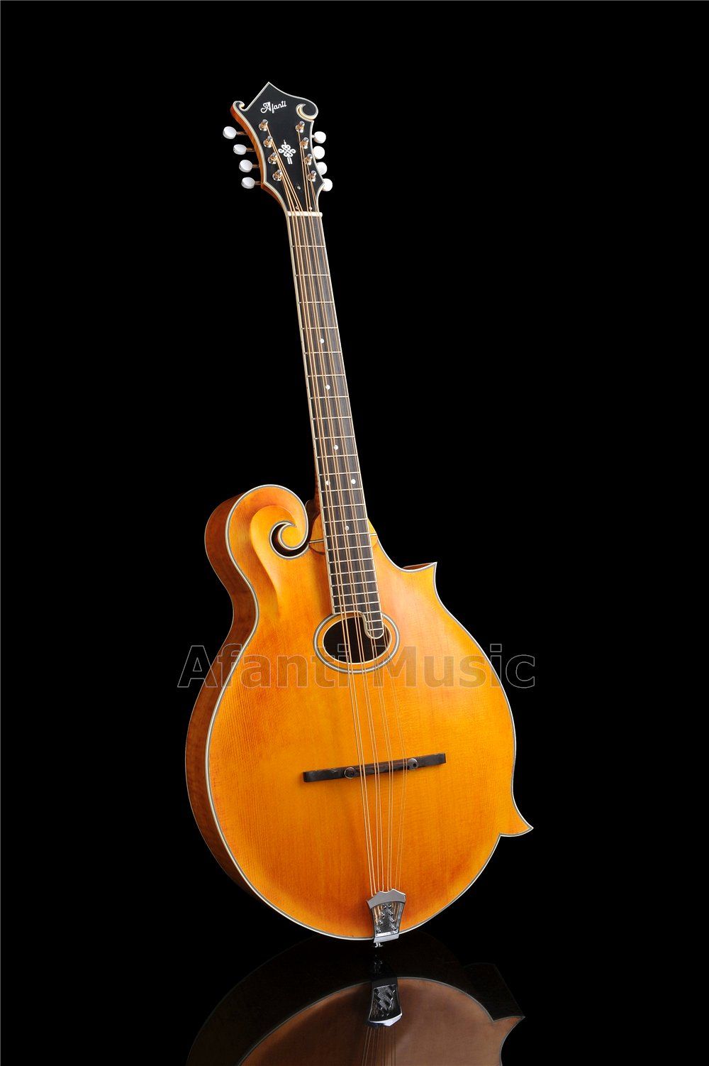 Afanti F Hole Solid Flamed Maple Dovetail Neck Joint F Mandocello