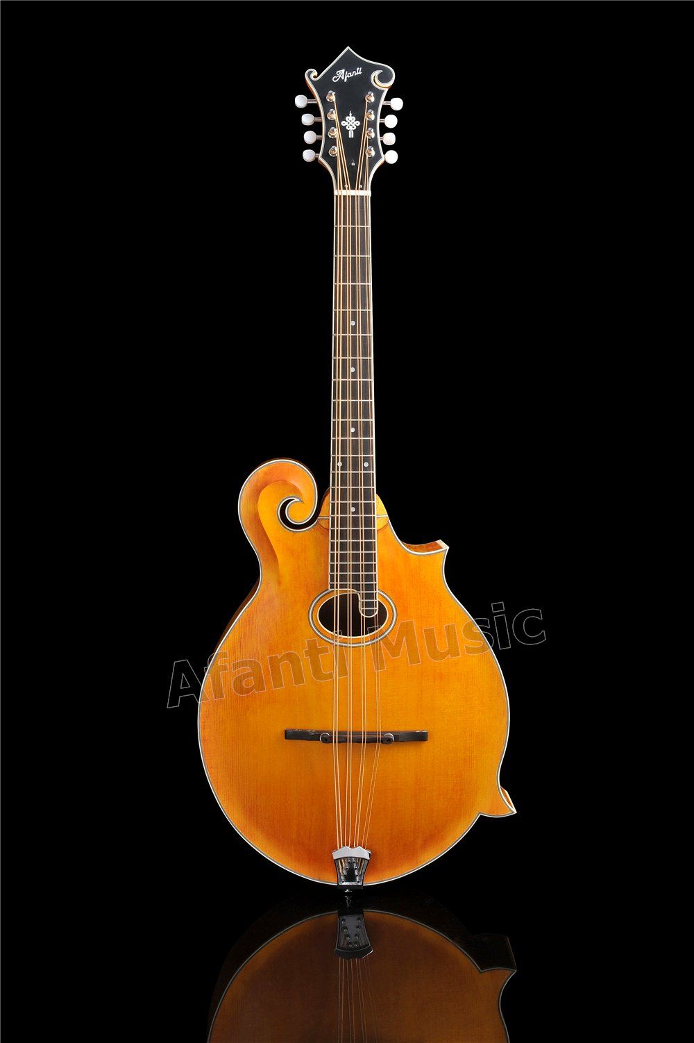 Afanti F Hole Solid Flamed Maple Dovetail Neck Joint F Mandocello