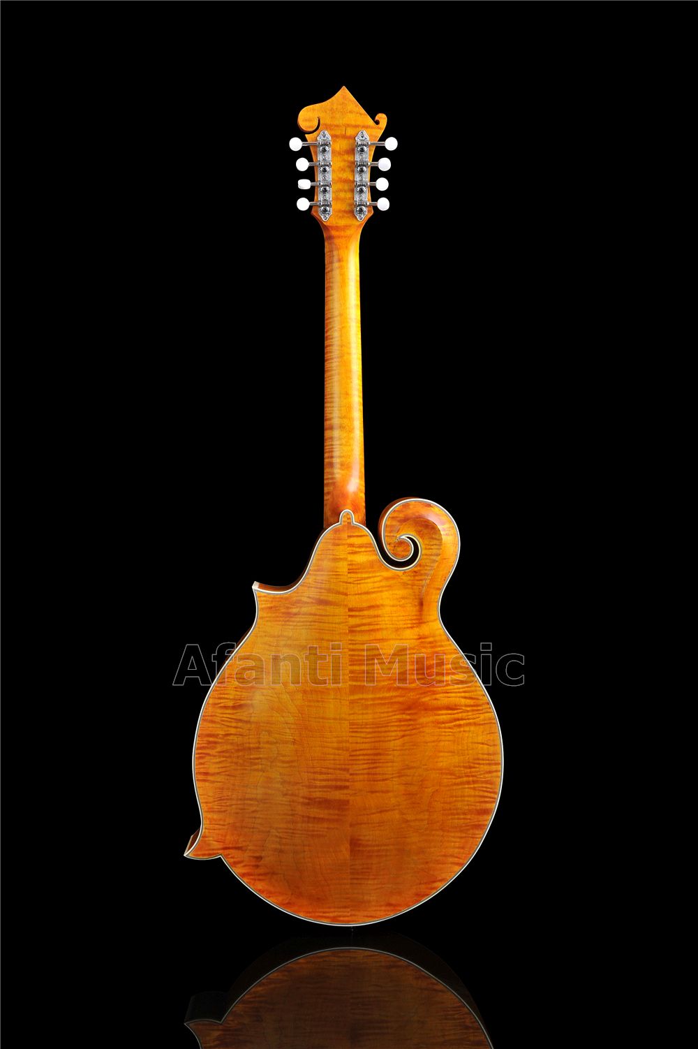 Afanti F Hole Solid Flamed Maple Dovetail Neck Joint F Mandocello